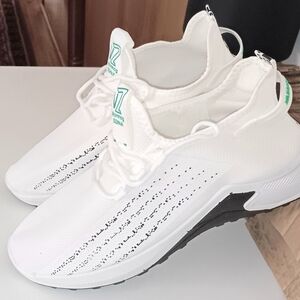 Mens Trendy Woven Knit Breathable Running Shoes Comfy Non Slip Durable Soft Sole